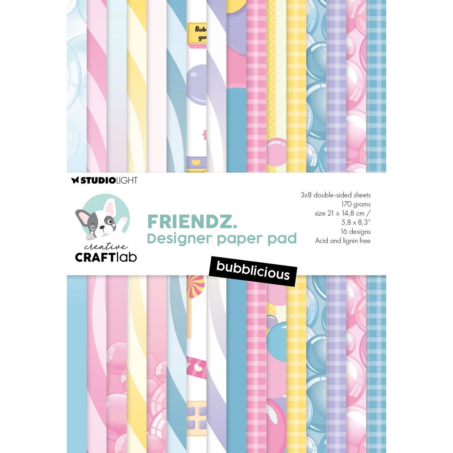 Creative craftlab • bloc de papier design friendlyz pétillant