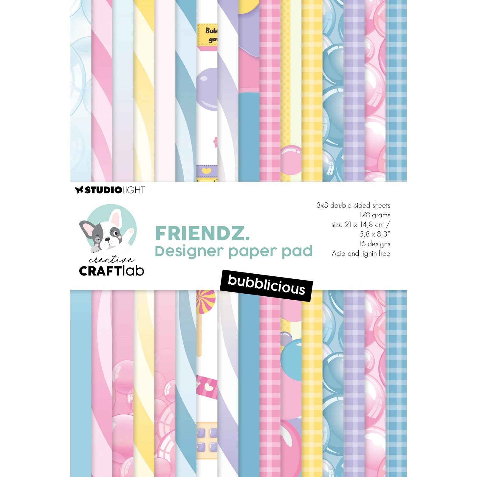 Creative craftlab • bloc de papier design friendlyz pétillant
