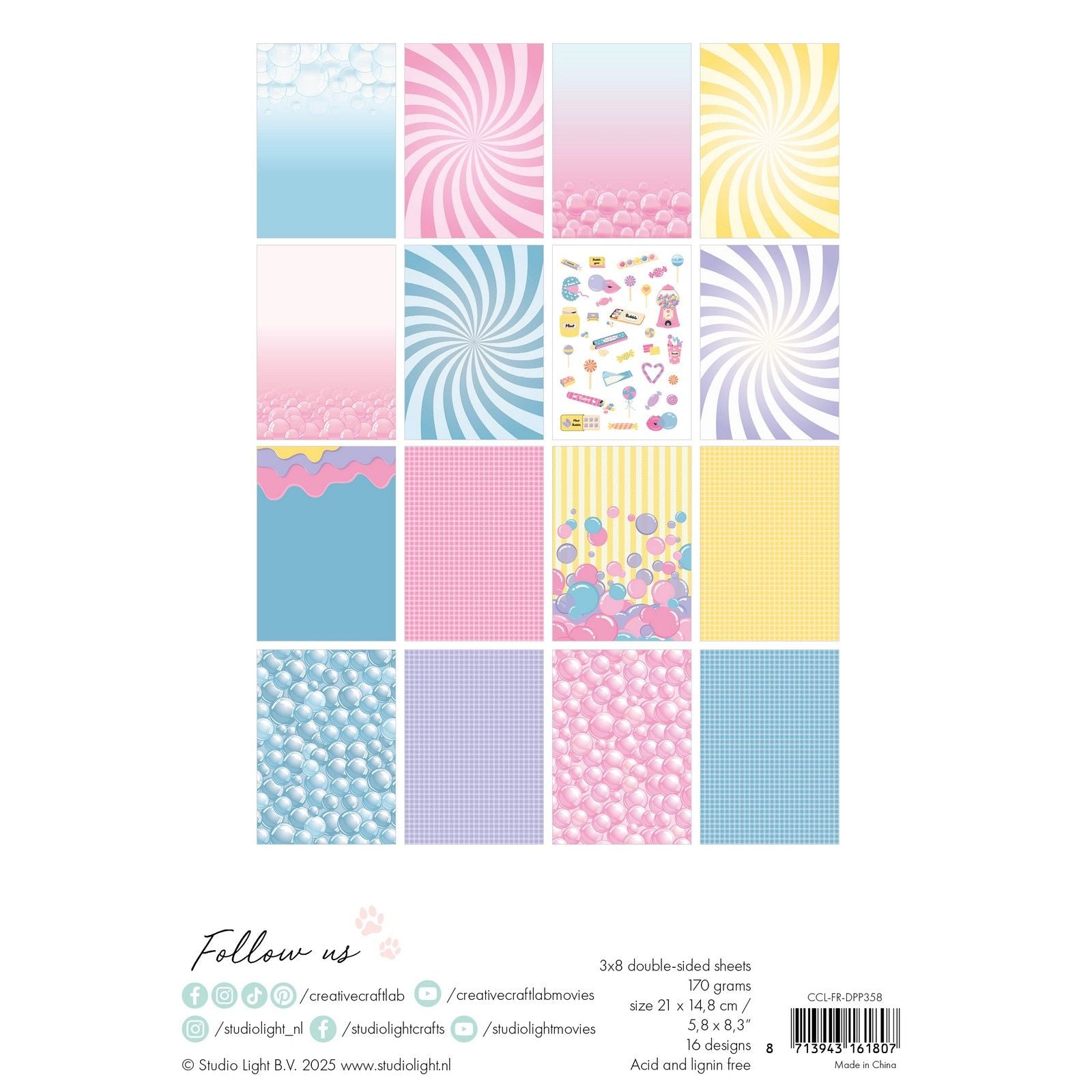Creative craftlab • bloc de papier design friendlyz pétillant