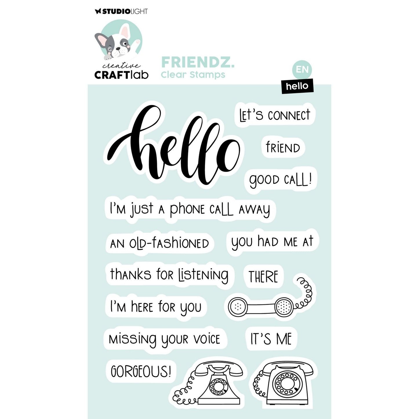 Creative craftlab laboratoire d'artisanat créatif • ami tampon transparent bonjour