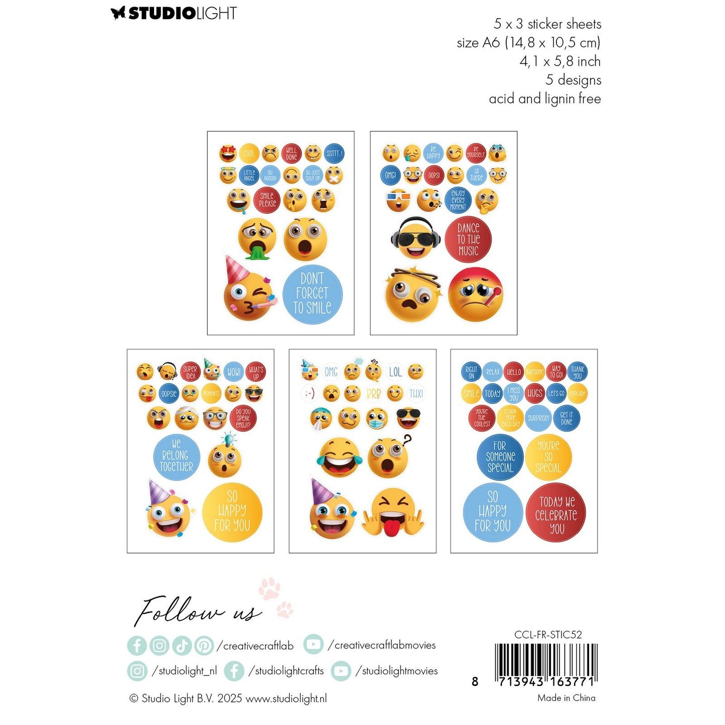Creative craftlab • autocollants amis souriez s'il vous plaît