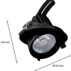 Downlighter LED Cct noir 30w modèle banane 45gr. tri blanc - led2385