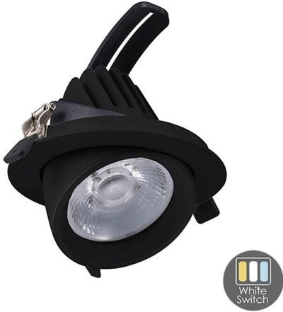 Downlighter LED Cct noir 30w modèle banane 45gr. tri blanc - led2385