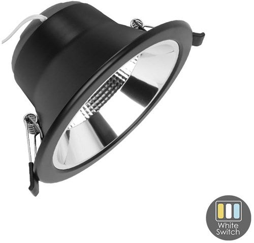 Downlight led Cct réflecteur noir 12w tri-blanc dimmable - led2507