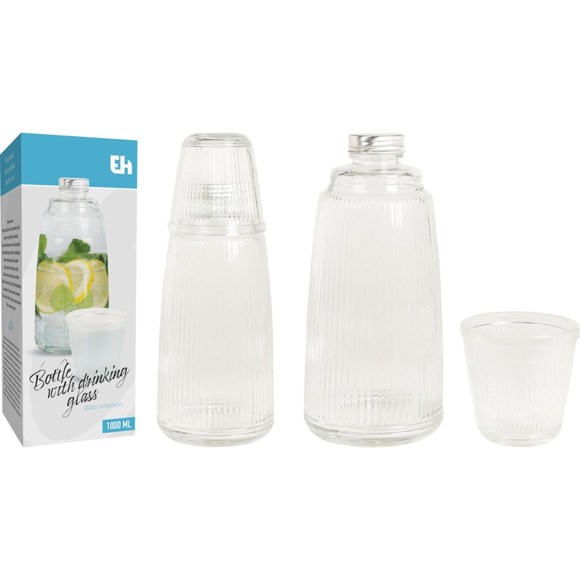 Excellente cruche d'articles ménagers avec verre à boire 1l