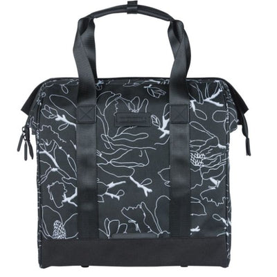 Basil shopper vélo grande fleur mik 23l 12 x 35 x 35 cm - noir