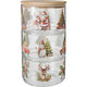 Pot de rangement de style maison en verre de Noël à 3 couches