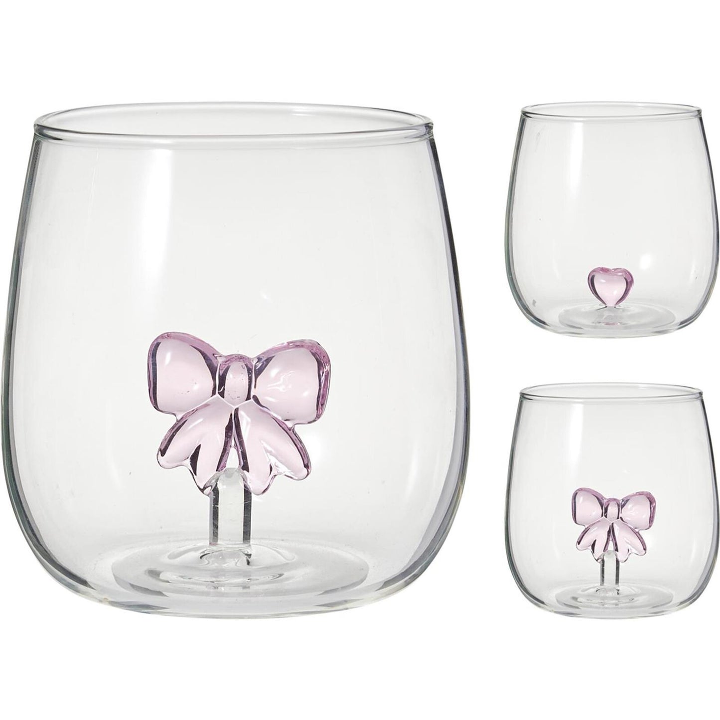 Verre à boire de style maison avec décoration en forme de cœur