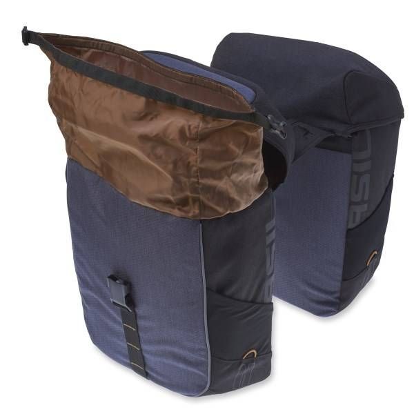 Basil Miles Sacoche double pour vélo, étanche, système Universal Bridge, 34L, noir anthracite