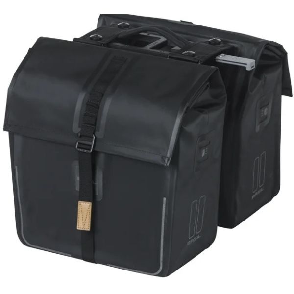 Sac à vélo de basilic double mik noir sèche urbain 50L