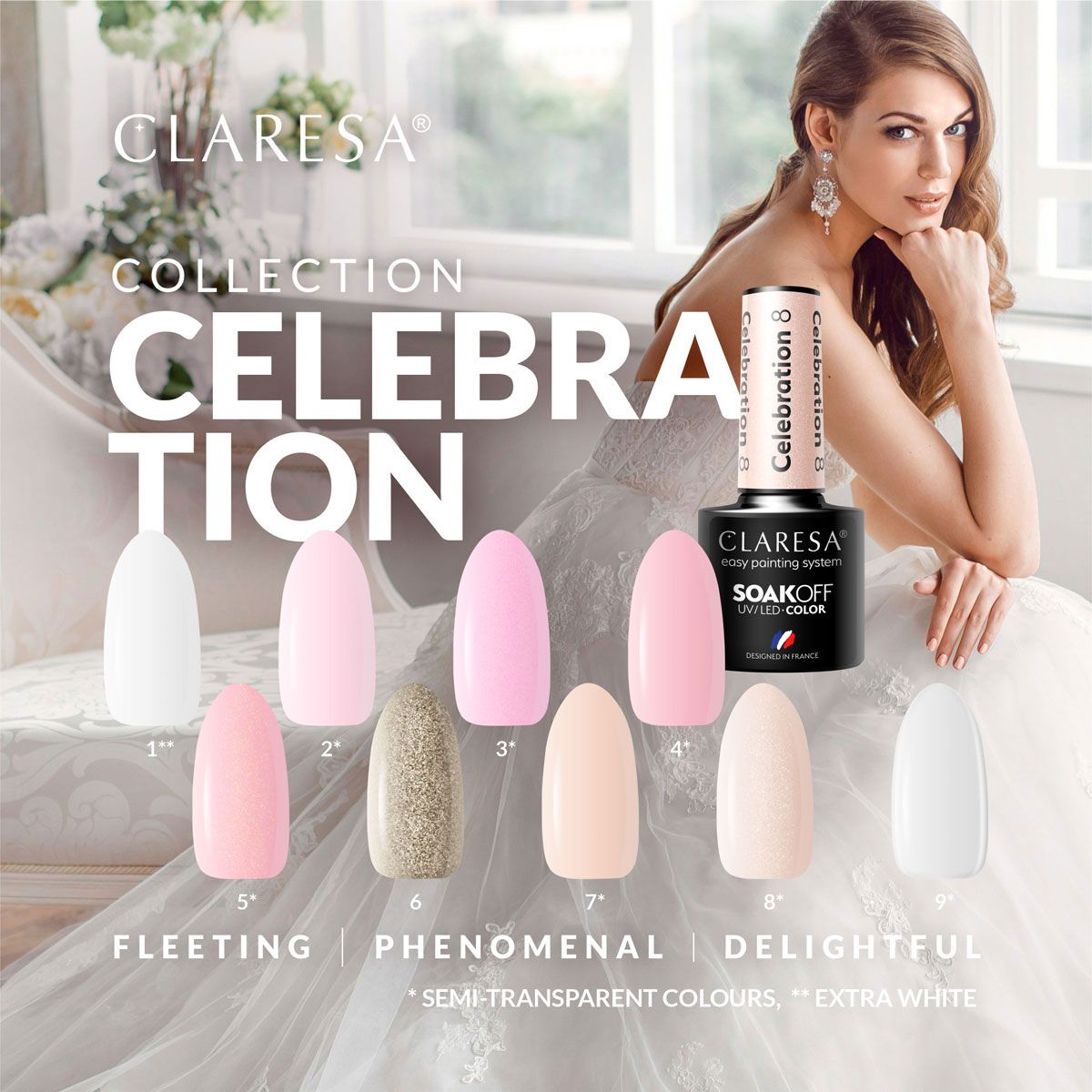 Claresa Claresa UV a mené Gellak 5ml Celebration 9