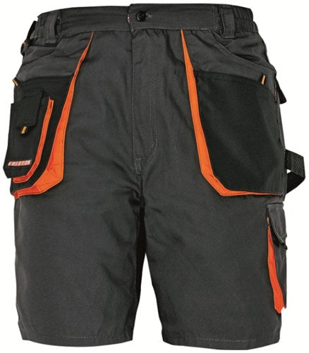 Pantalon de travail court Cerva crv emerton 03100003 | couleur noir orange | taille 54 - 00.200.001.54