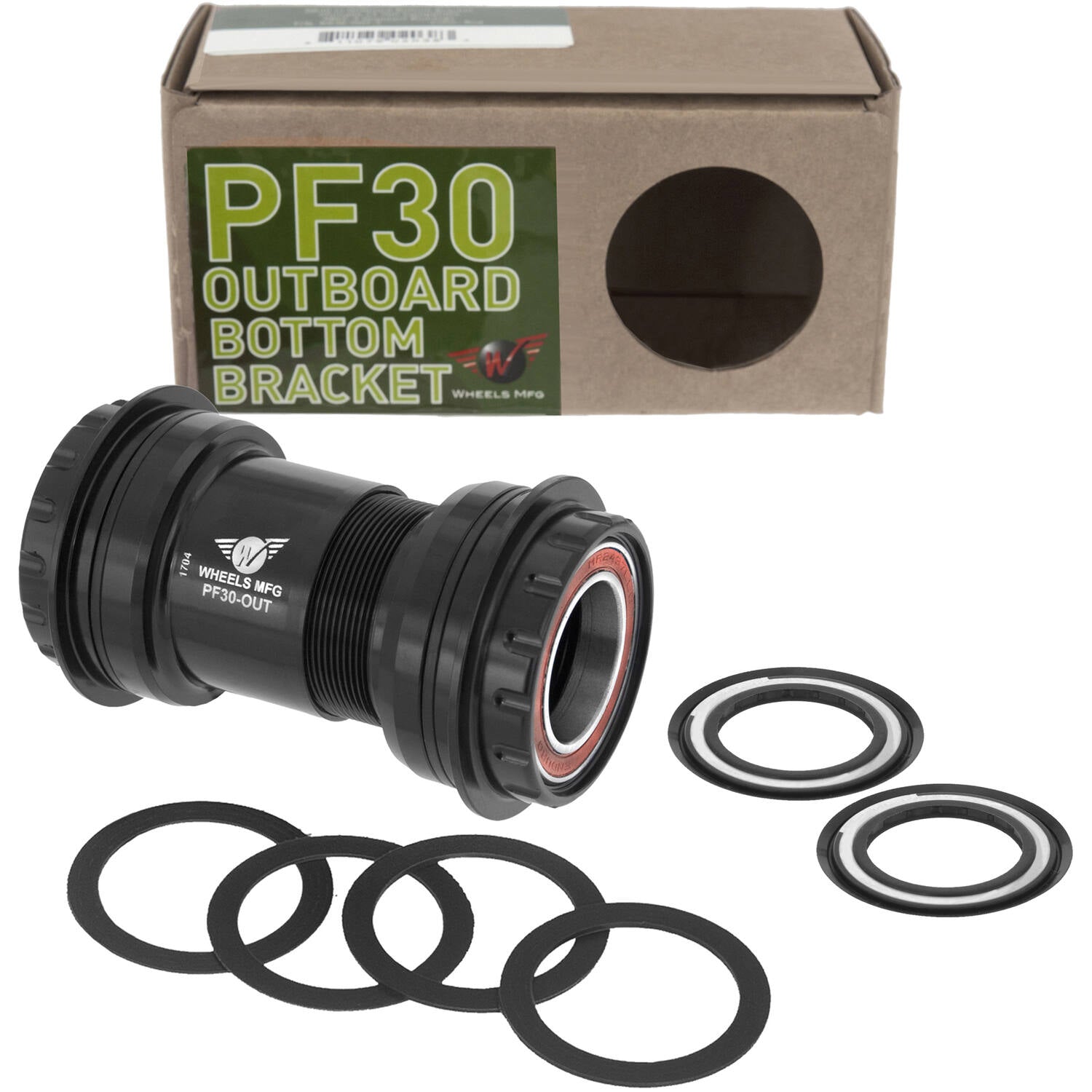 Roues roues de fabrication du support de fond MFG PF30 Shimano 24 mm ACB noir