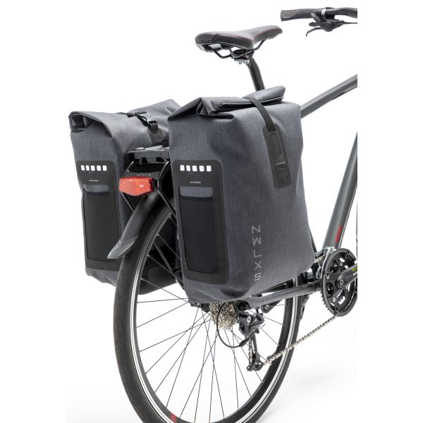 Nouveau Looxs sacoche vélo double Varo étanche gris