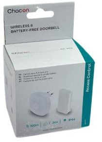 Chacon kit de sonnette sans fil 100m enfichable sans pile blanc - 8415111