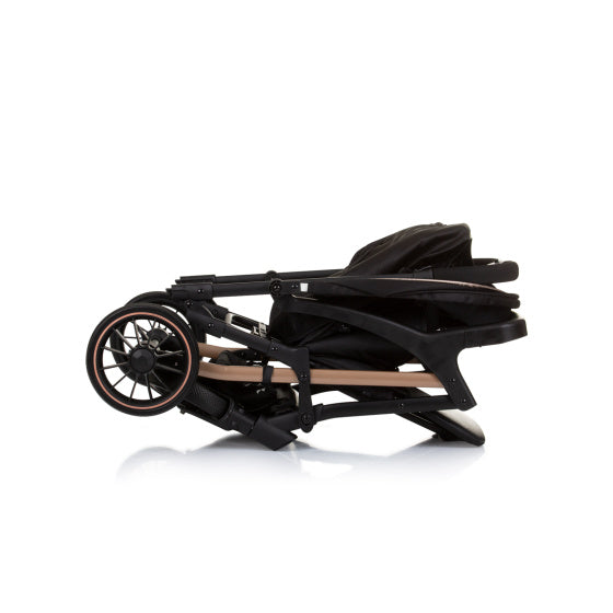 Chipolino Amber pliable buggy avec couvercle de pied obsidien noir