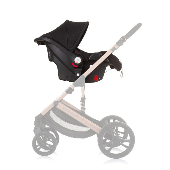Chipolino Amore Seat With Adaptors 40-85 cm Group 0+ Obsidian Black