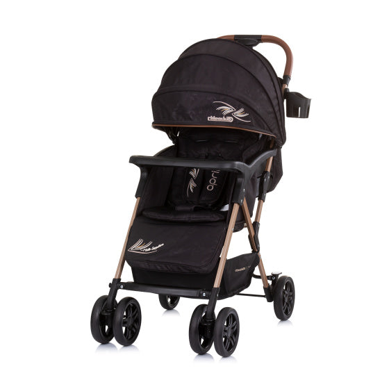 Chipolino April Buggy pliable avec couverture de pied Obsidian noir