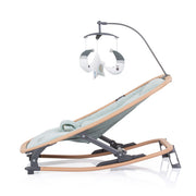 Chipolino Velvet pliable chaise à bascule avec mobile Aloe Wood Mintgroen Beige - afbeelding 4