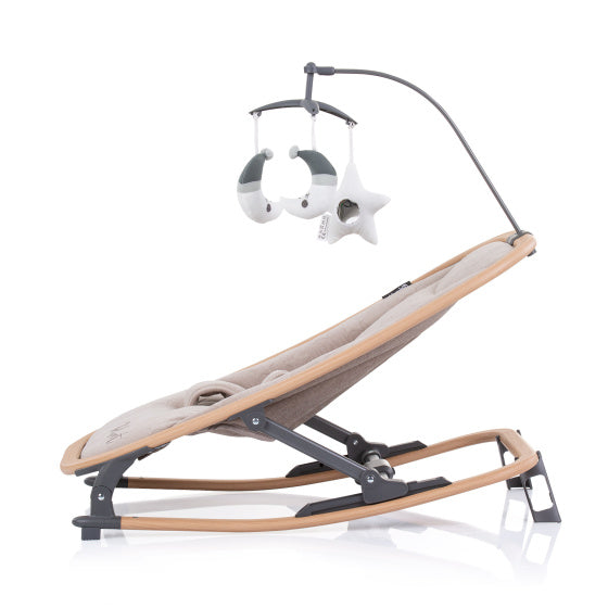 Chipolino Velvet pliable chaise à bascule avec bois de sable mobile