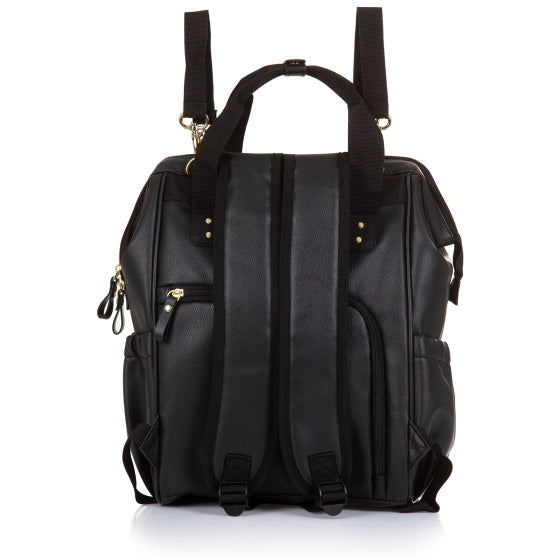 Sac à couches à sac à dos chipolino avec version de la version en cuir noir