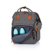 Sac à couches de sac à dos chipolino avec espace de stockage supplémentaire Gris granit