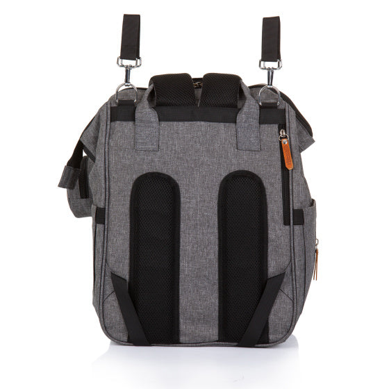 Sac à couches de sac à dos chipolino avec espace de stockage supplémentaire Gris granit