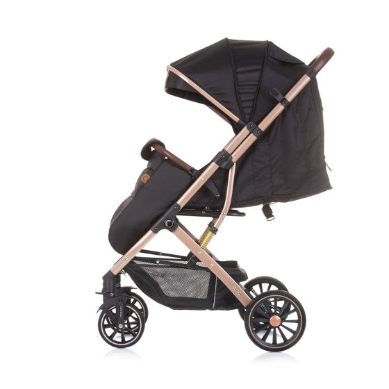 Chipolino combo pliable buggy avec couverture de pied en ébène beige noir