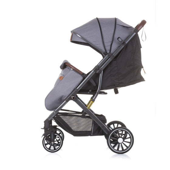 Chipolino combo pliable buggy avec couvercle de pied glacier gris