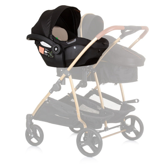 Chipolino Duo Aaut siège 40-87 cm Groupe 0+ Obsidian Black Beige