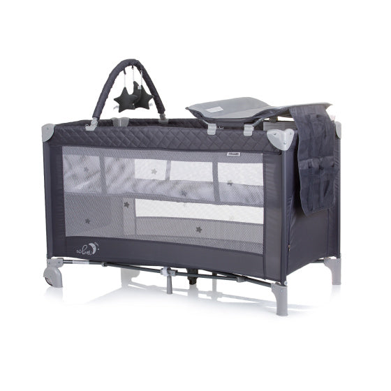 Chipolino pliable de camping avec un coussin changeant anthracite de granit
