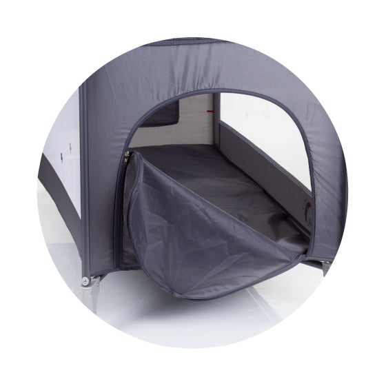Chipolino pliable de camping avec un coussin changeant anthracite de granit