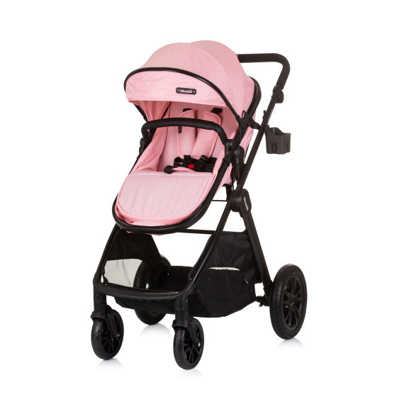 Chipolino harmonie pliable 3-en-1 Pram avec sac à couches rose