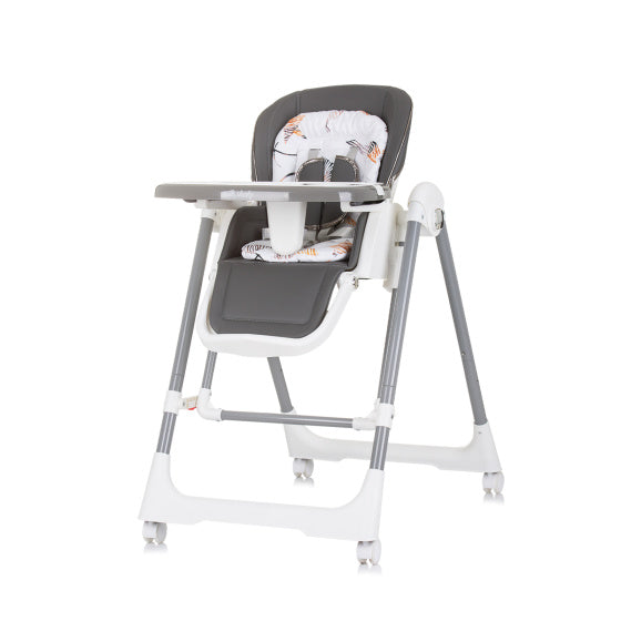 Chipolino Milk Shake 2 en 1 chaise haute chaise à bascule Ash Gris blanc