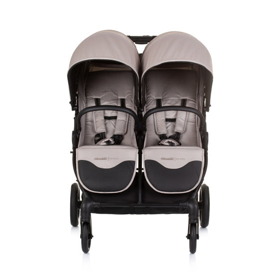 Top Chipolino Buggy pliable pour 2 macadamia beige noire