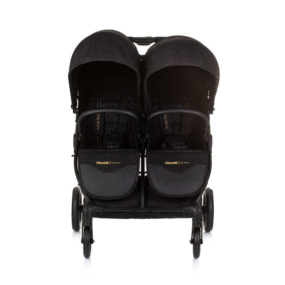 Chipolino top pliable buggy pour 2 obsidienne noire