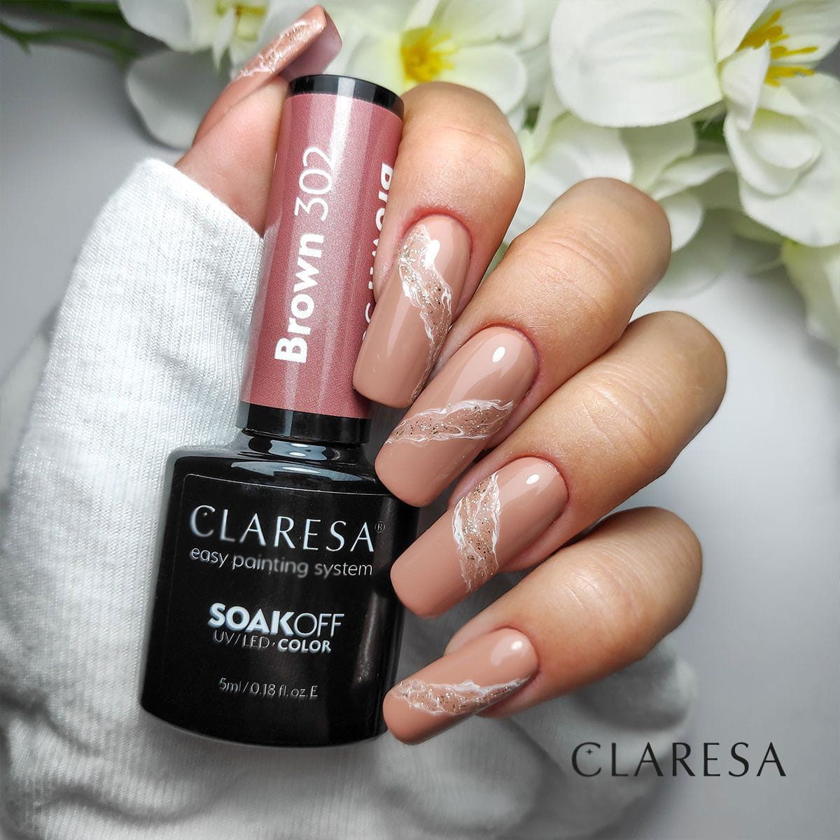 Claresa Claresa UV a conduit Gellak 5ml Brown 302 Emmenez-moi à la rivière