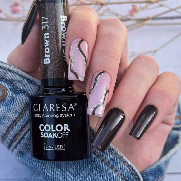 Claresa Claresa UV a conduit Gellak 5ml Brown 317 sentiments chauds