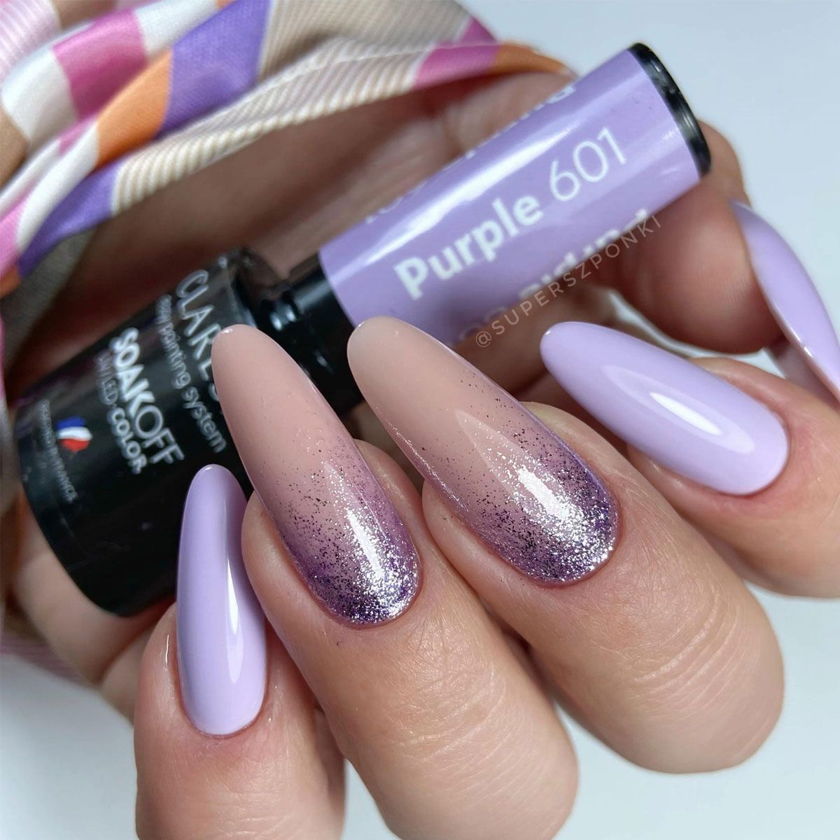 Claresa Claresa UV LED GELLAK 5ml Full Glitter 6 Purple