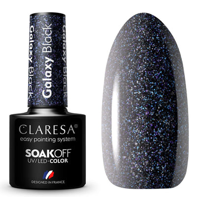 Claresa Claresa UV a conduit Gellak 5ml Galaxy Black