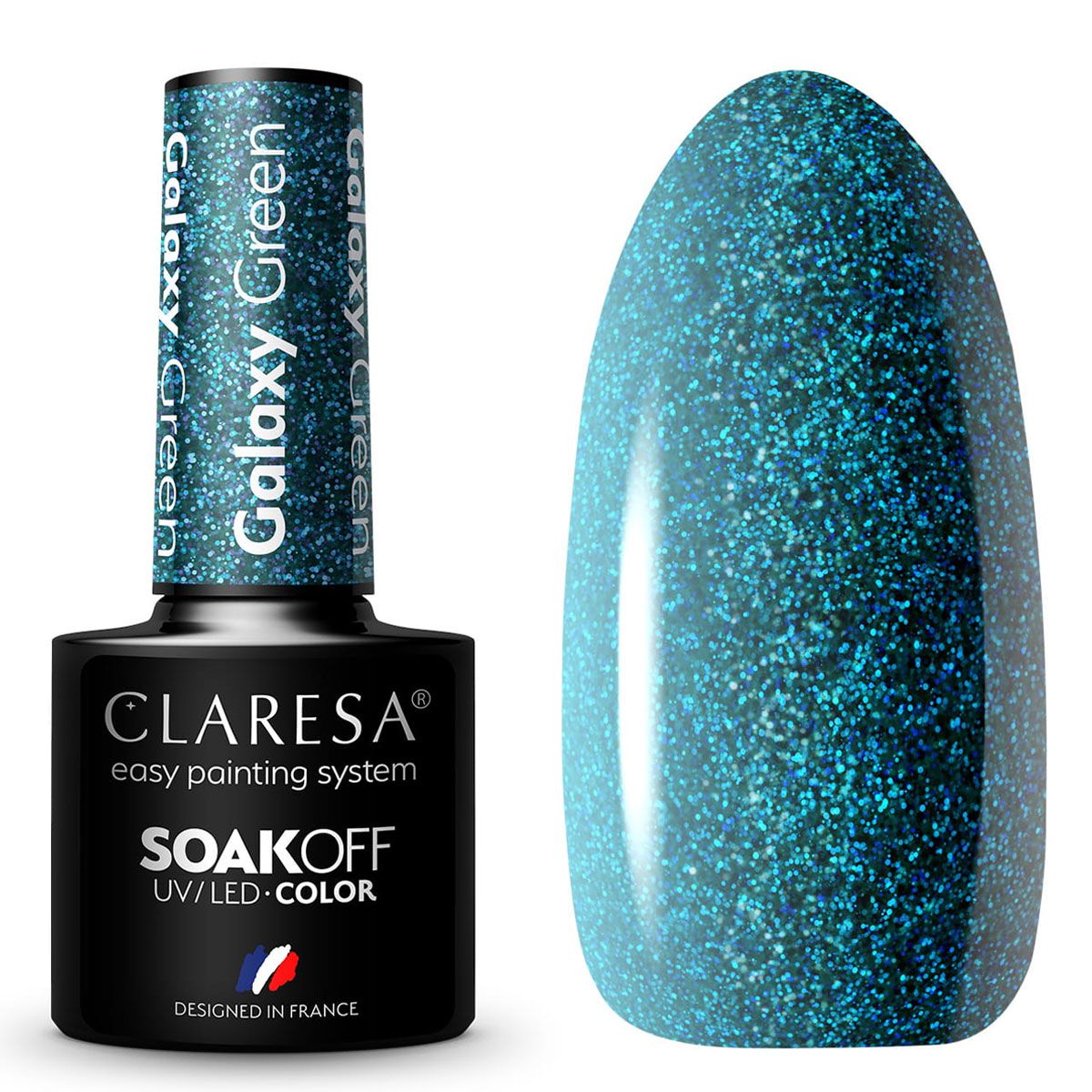 Claresa Claresa UV a conduit Gellak 5ml Galaxy Green