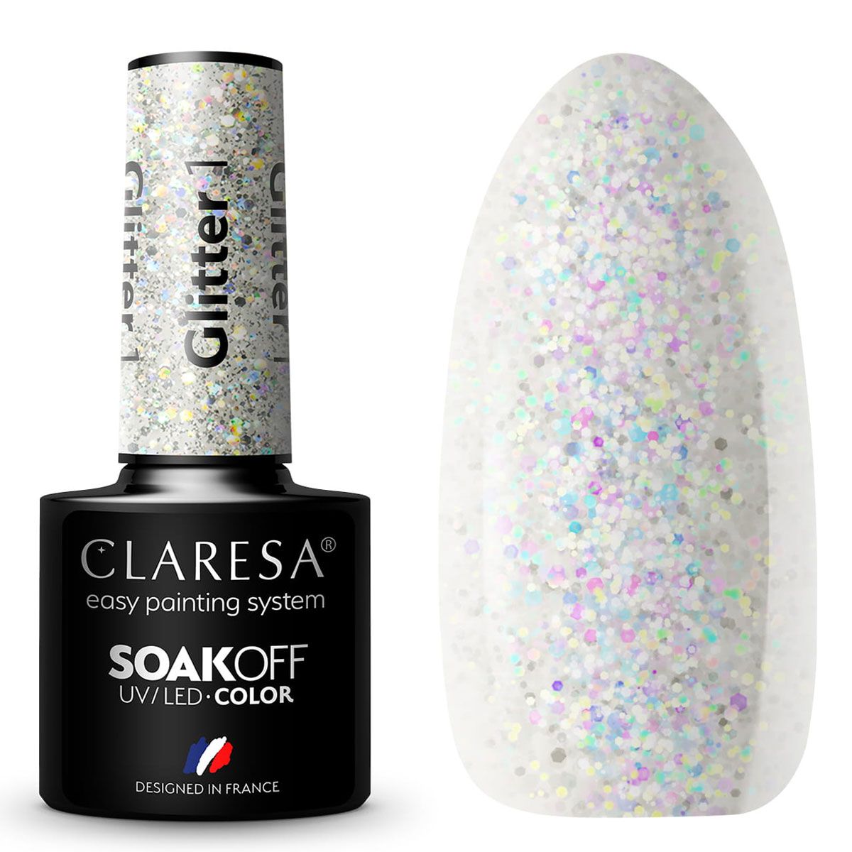 Claresa Claresa UV a conduit Gellak 5ml Glitter 1