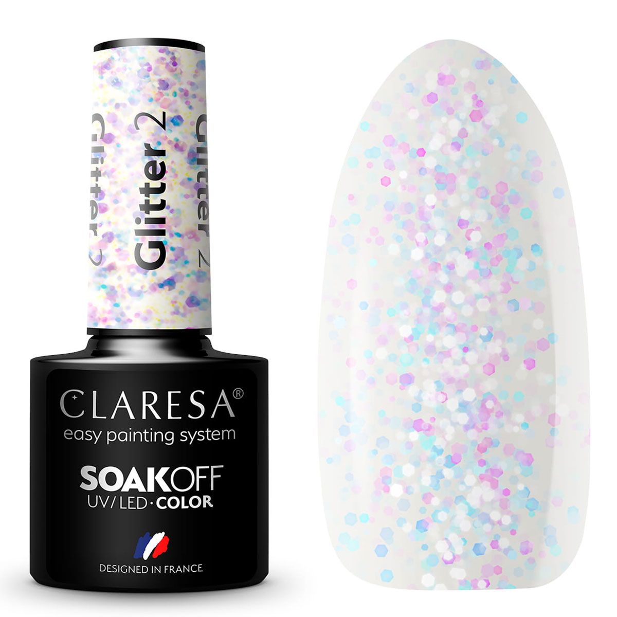 Claresa Claresa UV a conduit Gellak 5ml Glitter 2