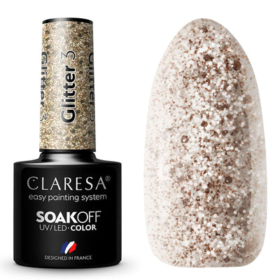 Claresa Claresa UV a conduit Gellak 5ml Glitter 3