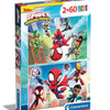Clementoni Jigsaw Puzzle Super Color Spidey et ses incroyables amis 2x60st.