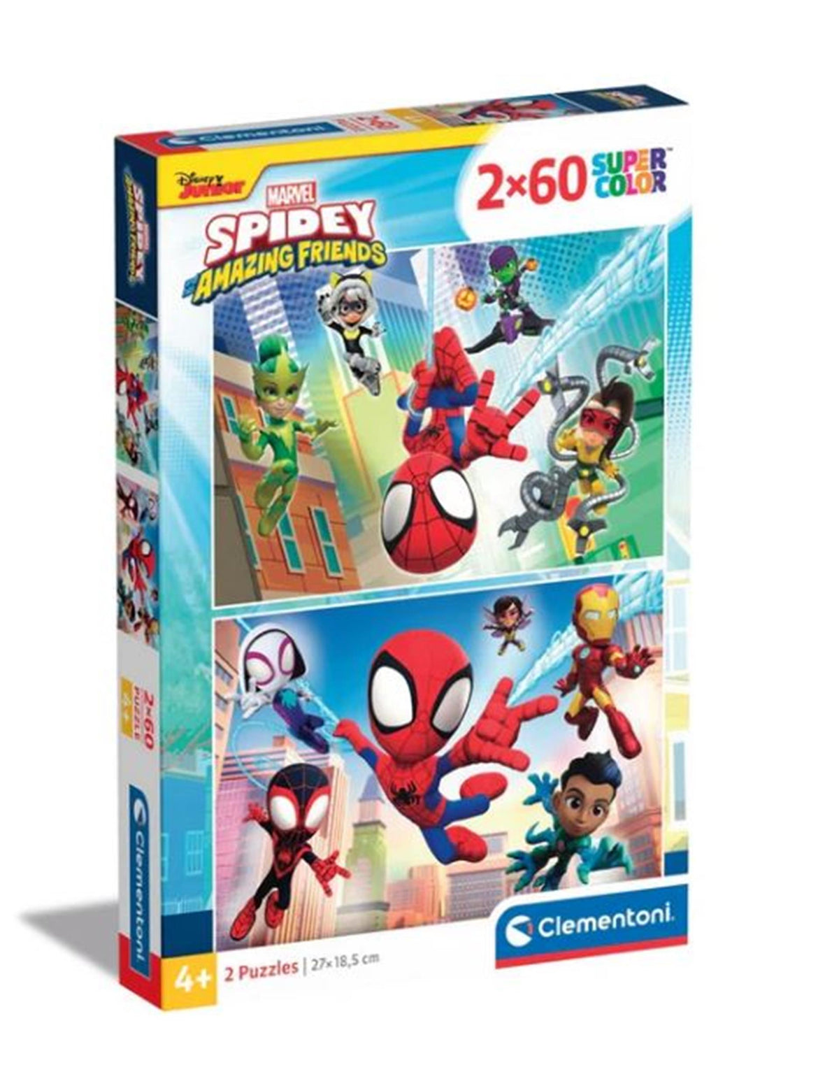 Clementoni Jigsaw Puzzle Super Color Spidey et ses incroyables amis 2x60st.