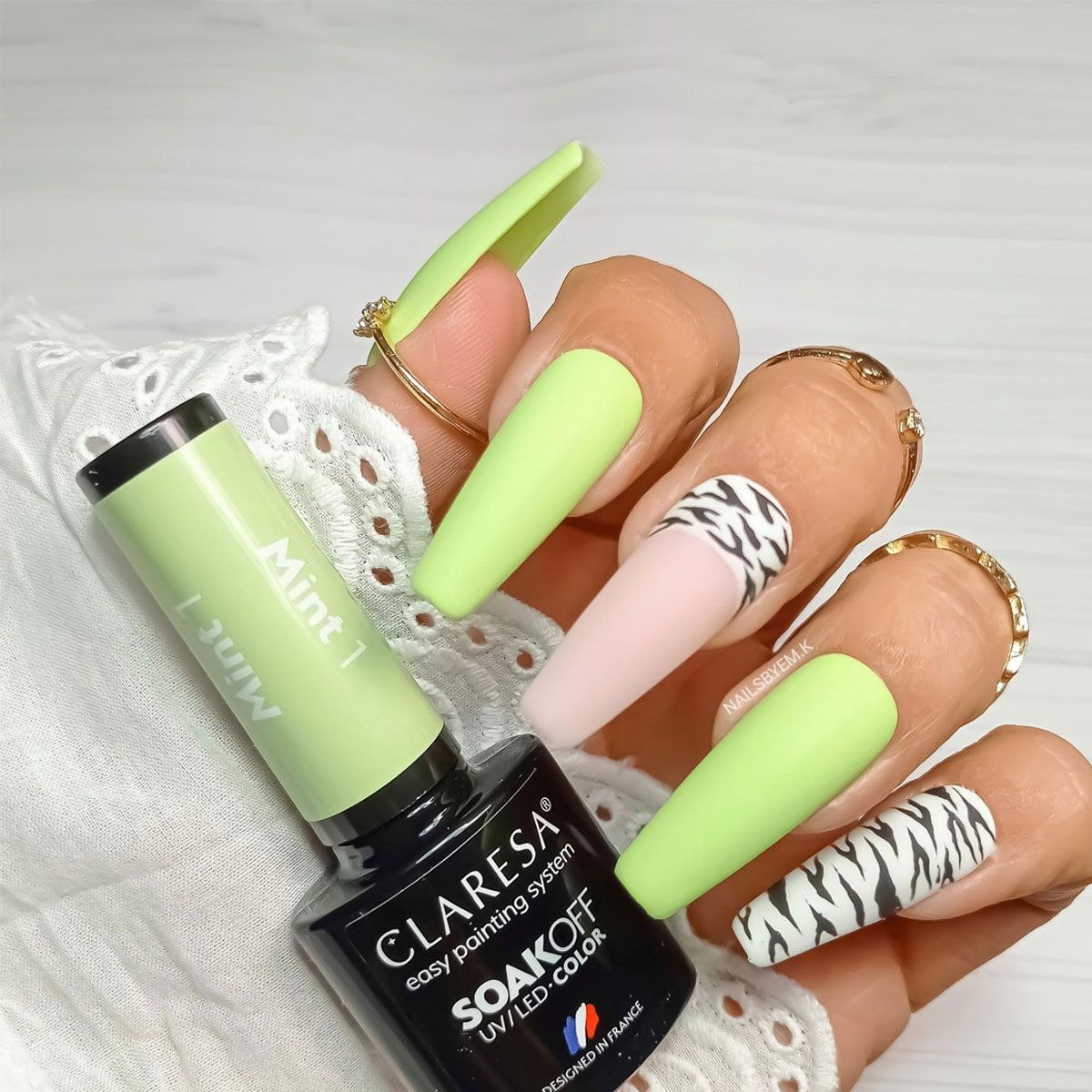 Claresa Claresa UV a conduit Gellak 5 ml Mint 1