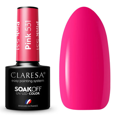 Claresa Vernis Gel UV LED 5 ml Rose 531 Rainbow Explosion