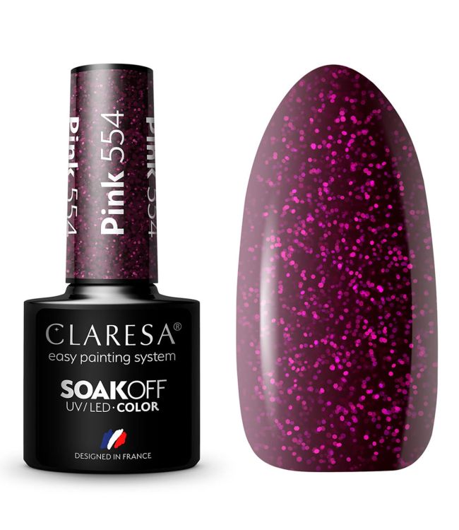 Claresa UV a conduit Gellak 5 ml rose 554 sentiments chaleureux