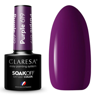 Claresa Claresa UV a conduit Gellak 5 ml violet 619 Berries complètes